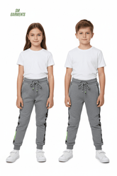 KIDS Grey Performance Joggers Trouser with Camo Side Stripe - Smgarment's